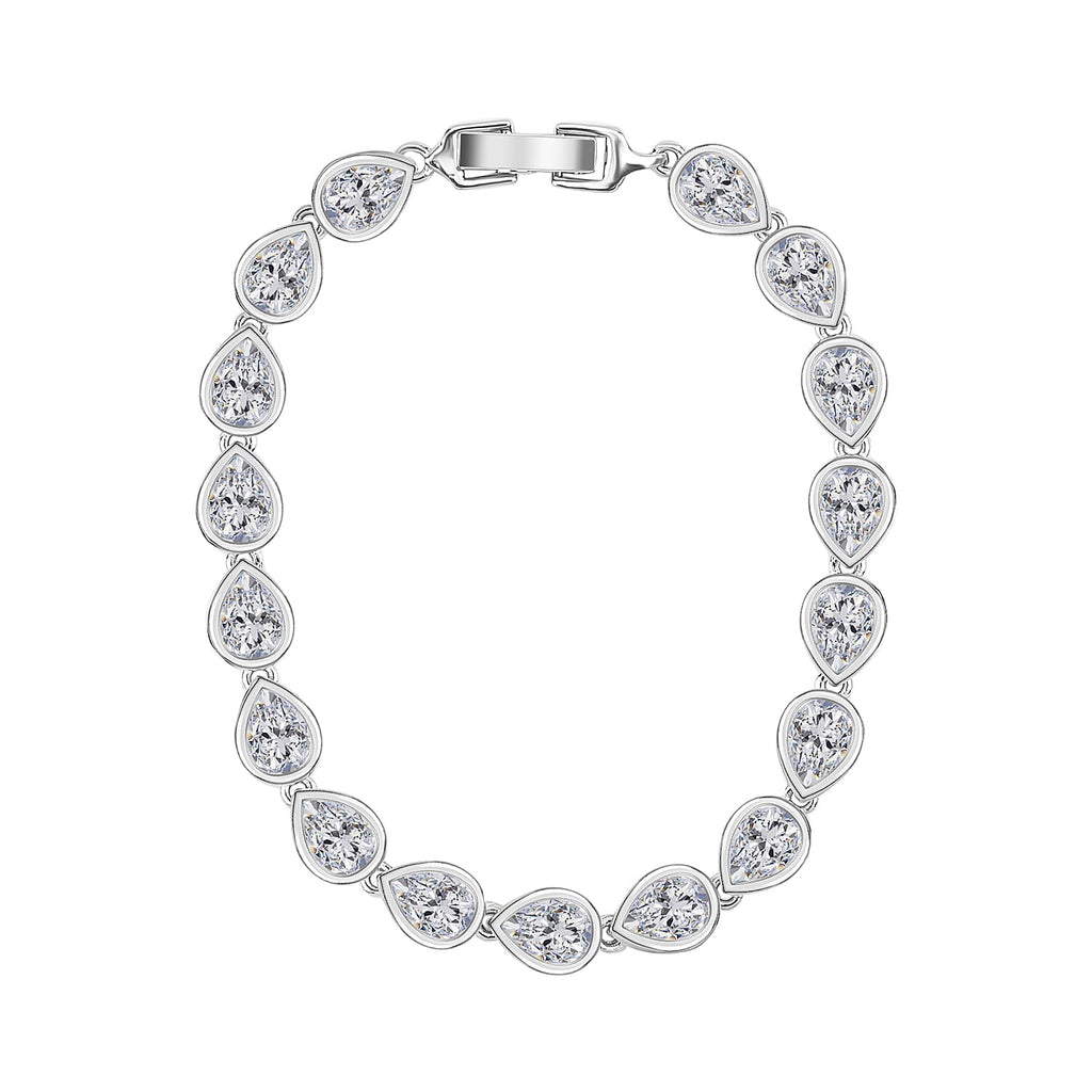 Lustro Stella - White Cubic Zirconia Tennis Bracelet (Size - 7.5)