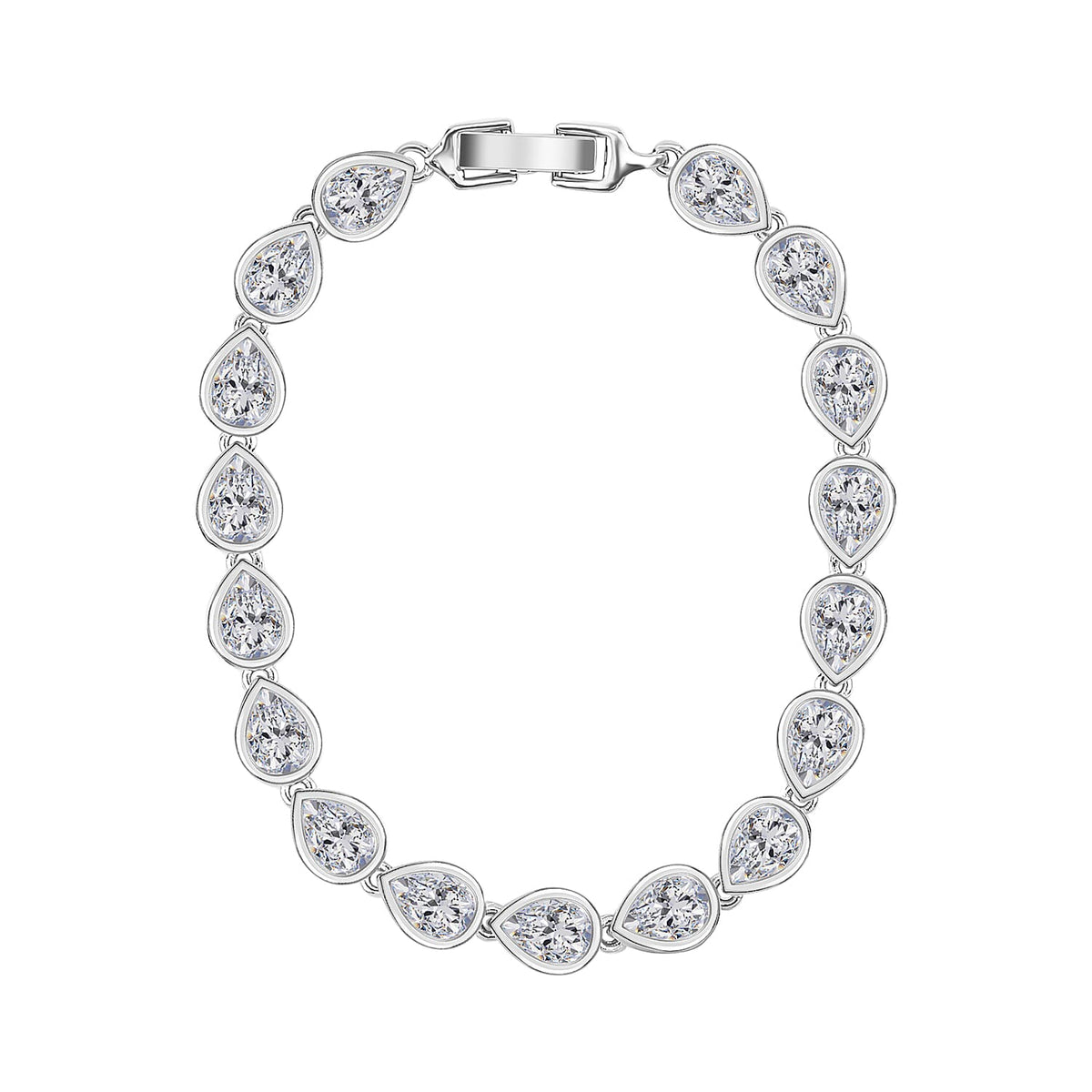 Lustro Stella - White Cubic Zirconia Tennis Bracelet (Size - 7.5) 7326484 0