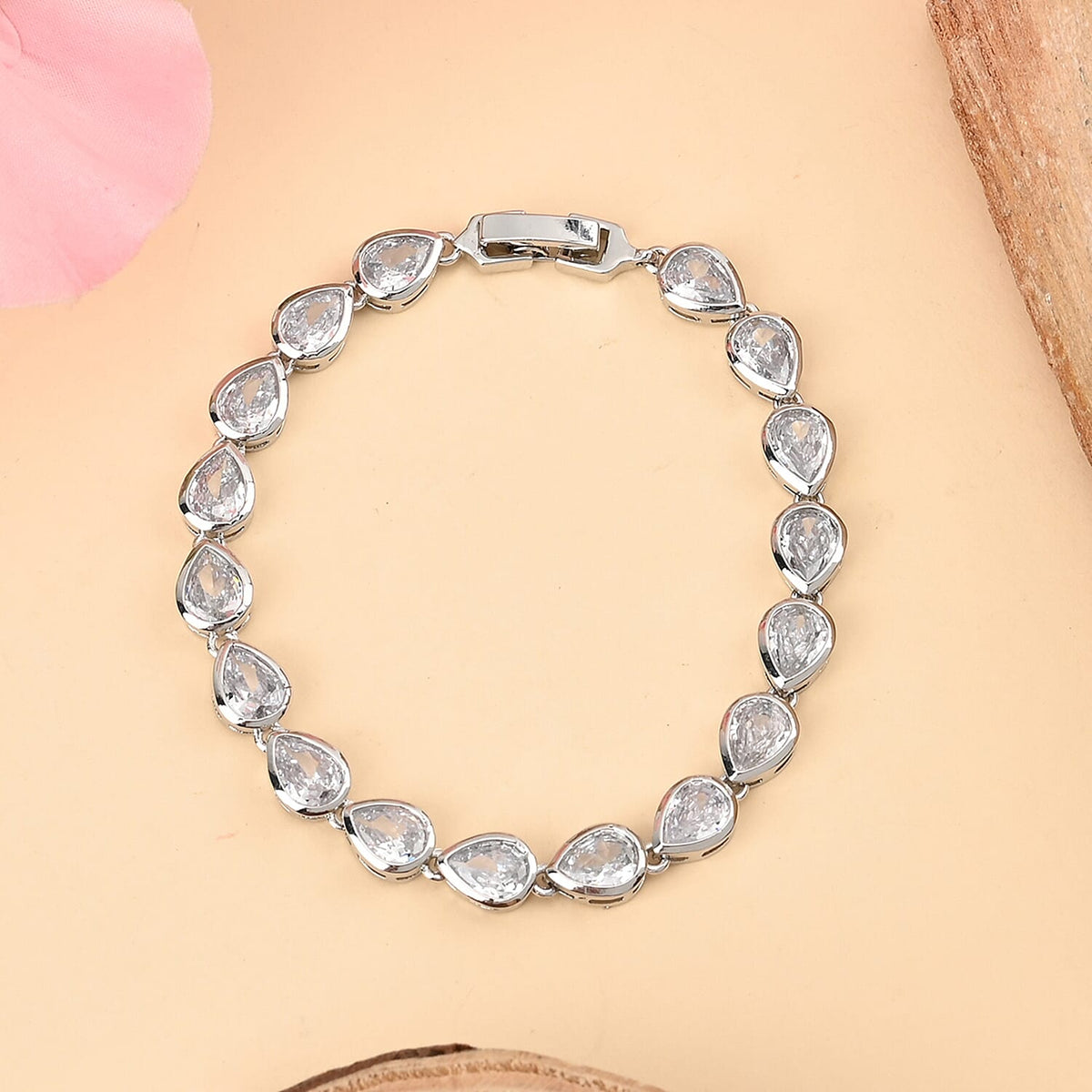 Lustro Stella - White Cubic Zirconia Tennis Bracelet (Size - 7.5) 7326484 2