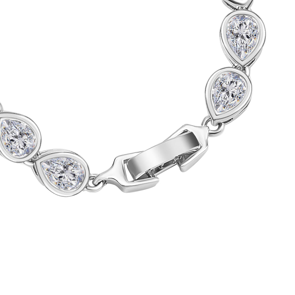 Lustro Stella - White Cubic Zirconia Tennis Bracelet (Size - 7.5)