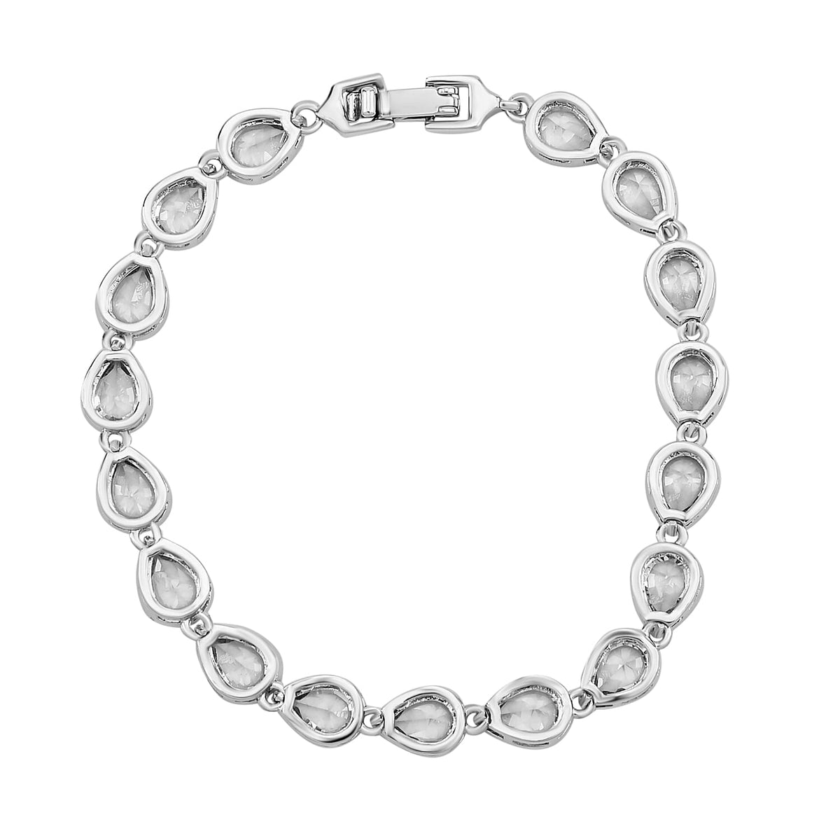 Lustro Stella - White Cubic Zirconia Tennis Bracelet (Size - 7.5) 7326484 5