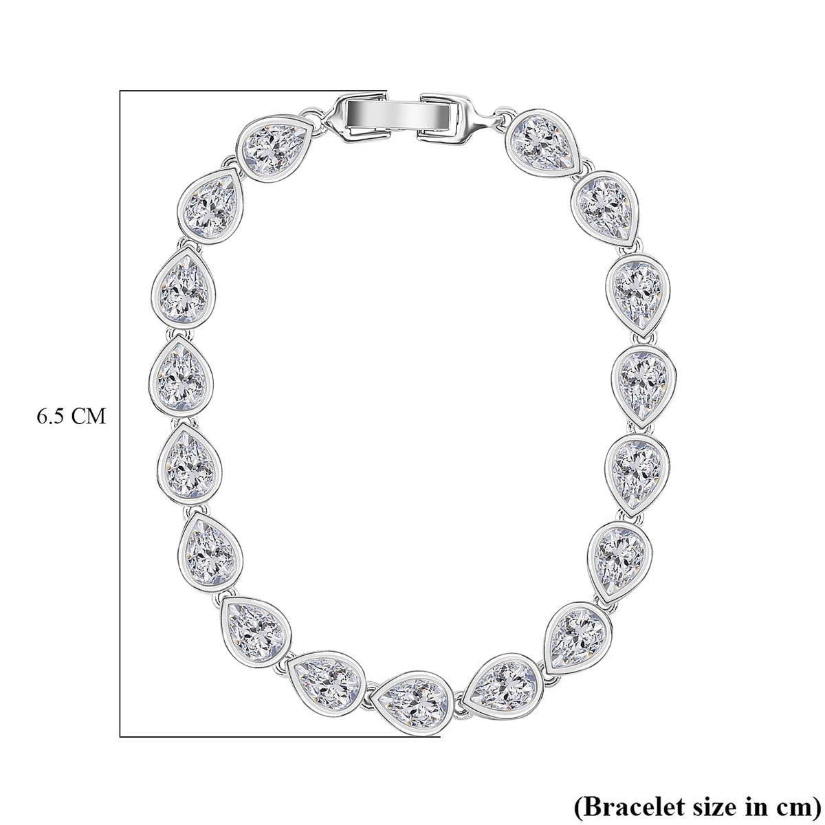 Lustro Stella - White Cubic Zirconia Tennis Bracelet (Size - 7.5) 7326484 6