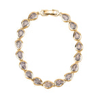 Lustro Stellal- White Cubic Zirconia  Bracelet (Size - 7.5)