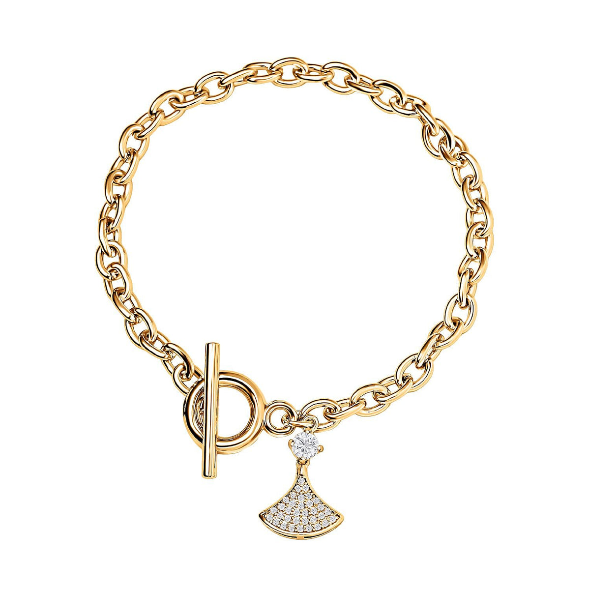 Cubic Zirconia Cable Chain Bracelet (Size - 7.5) 7606563 0