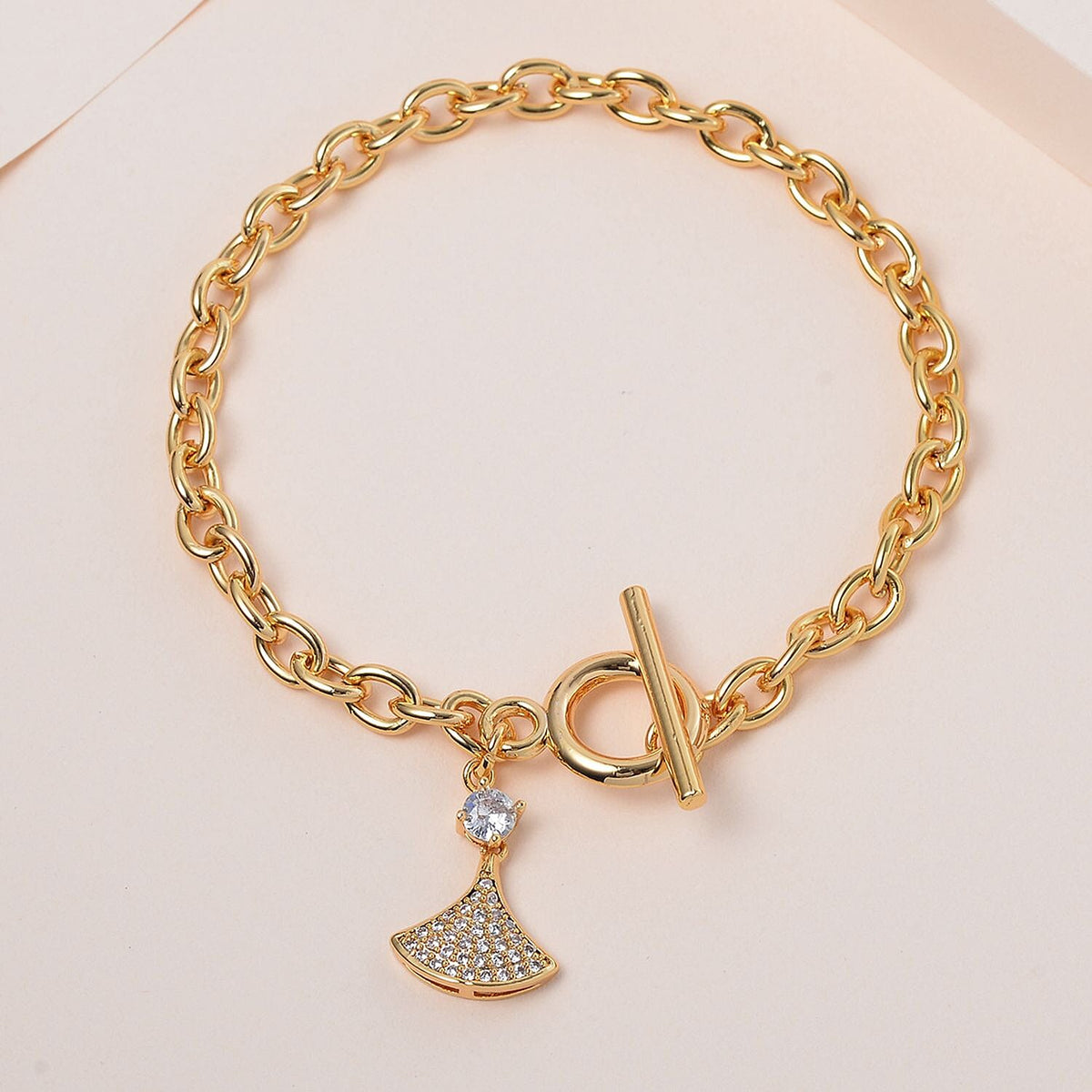Cubic Zirconia Cable Chain Bracelet (Size - 7.5) 7606563 1