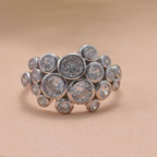White Cubic Zirconia Ring in Rhodium Overlay Sterling Silver 3.11 Ct.
