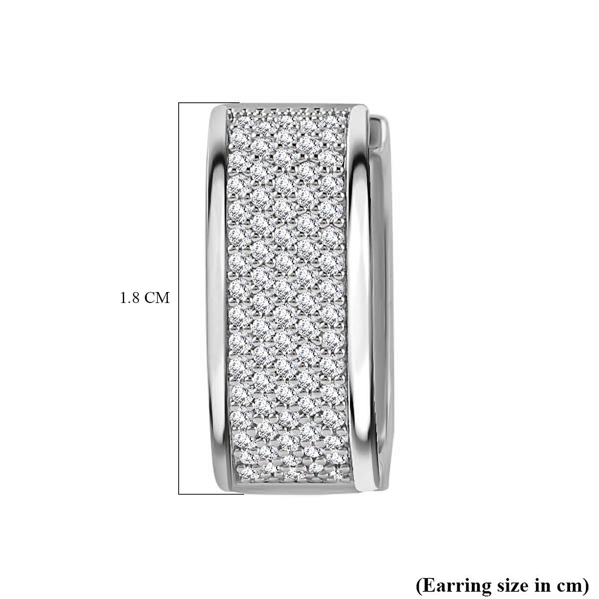 Designer Close Out -White Cubic Zirconia Inside Out Hoop Earrings 7778593 5