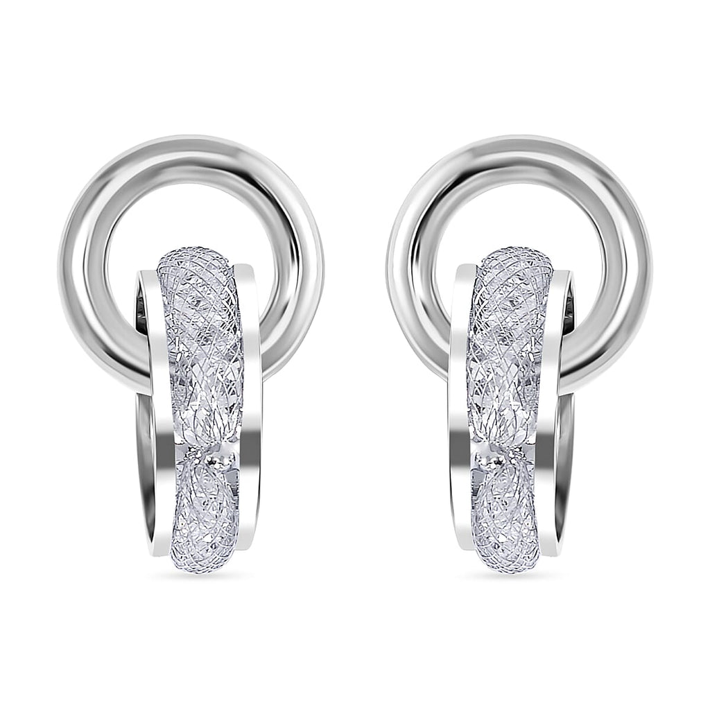 Designer Inspired- White CZ Earring With Push Back 4.90 Ct