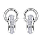 Designer Inspired- White CZ Earring With Push Back 4.90 Ct