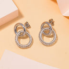 Designer Inspired- White CZ Earring With Push Back 4.90 Ct