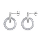 Designer Inspired- White CZ Earring With Push Back 4.90 Ct