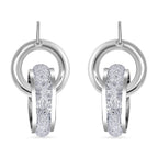 Designer Inspired- White CZ Earring With Push Back 4.90 Ct