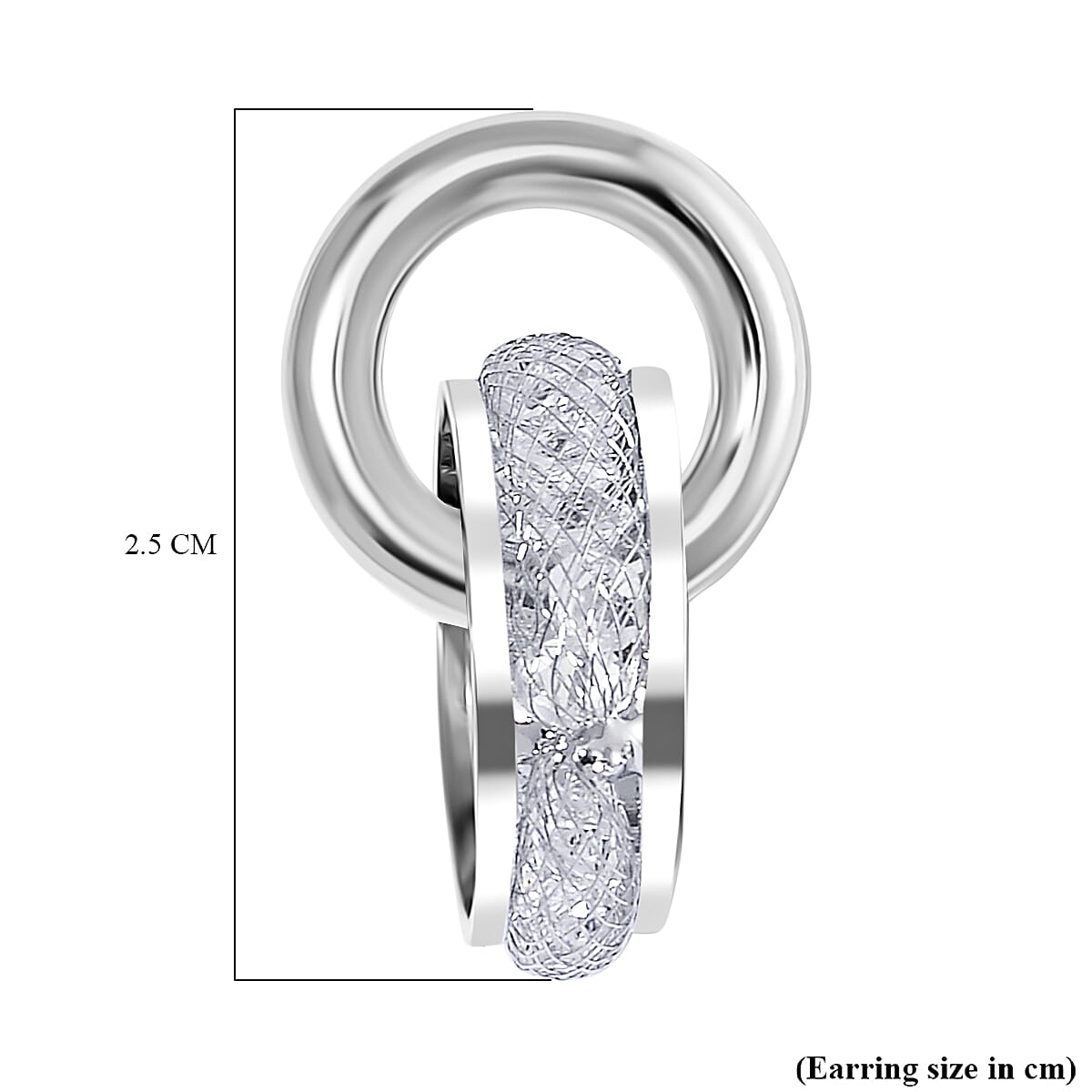 Designer Inspired- White CZ Drop Earrings in Silver Tone 7880330 5