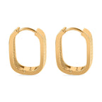 Designer Close Out -White Cubic Zirconia Hoop Earrings