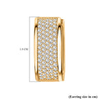 Designer Close Out -White Cubic Zirconia Hoop Earrings