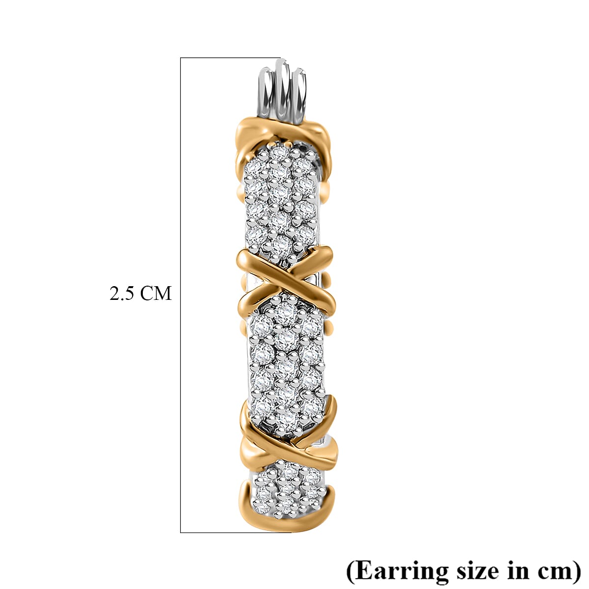 Designer Inspiration - Cubic Zirconia Criss Cross Earrings 7952096 6