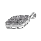 NY Closeout - Zirconia Cluster Pendant in Rhodium Overlay Sterling Silver