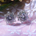 Lustro Stella - Cubic Zirconia Earrings in Rhodium Overlay Sterling Silver