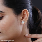 Lustro Stella - Cubic Zirconia Earrings in Rhodium Overlay Sterling Silver