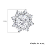 Lustro Stella - Cubic Zirconia Earrings in Rhodium Overlay Sterling Silver