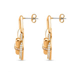 White Cubic Zirconia Earring with Push Back