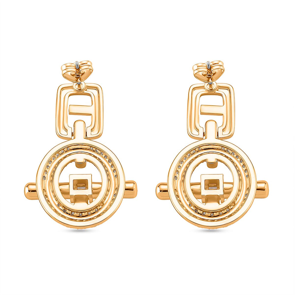 White Cubic Zirconia Earring with Push Back