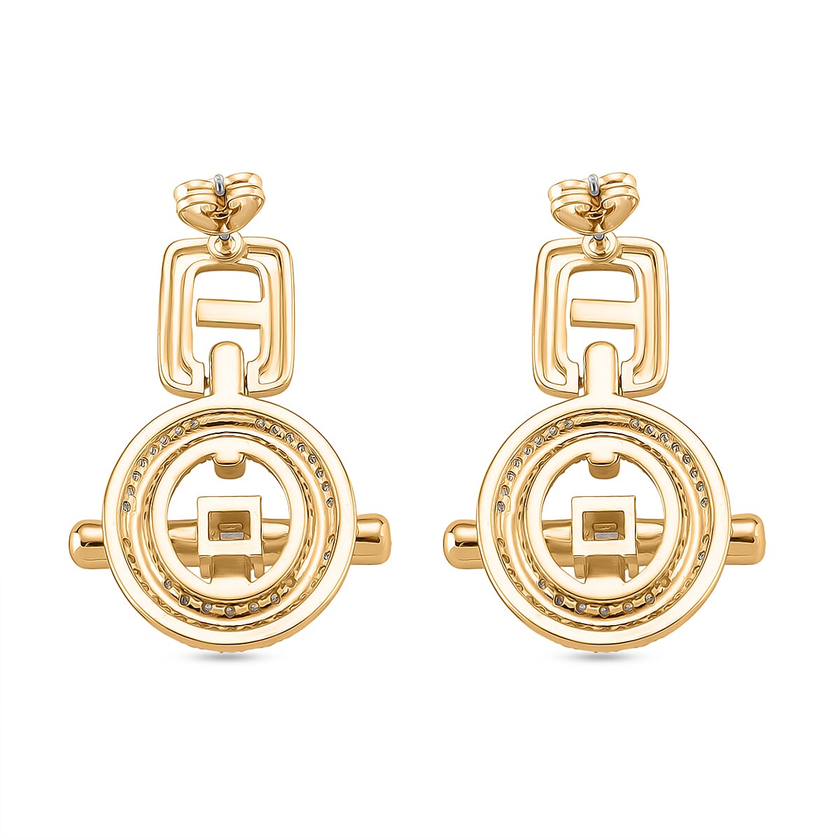 White Cubic Zirconia Earring with Push Back 8160733 5