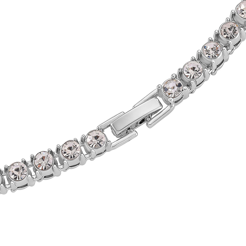 White Cubic Zirconia Cross Pendant with Chain (Size - 20) 20.00 Ct.