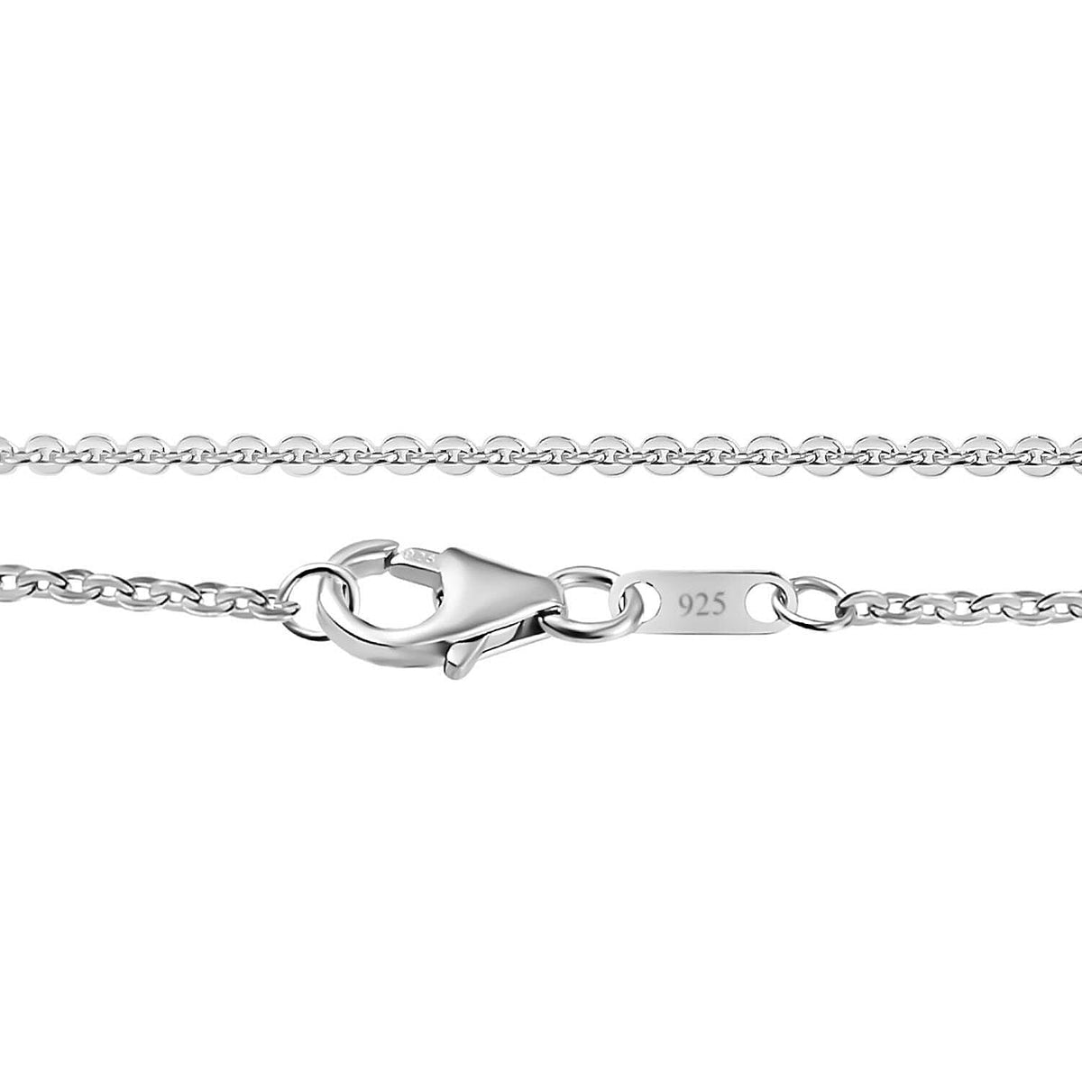 Cubic Zirconia Solitaire Necklace (Size - 20) in Platinum Overlay Sterling Silver 7574850 4
