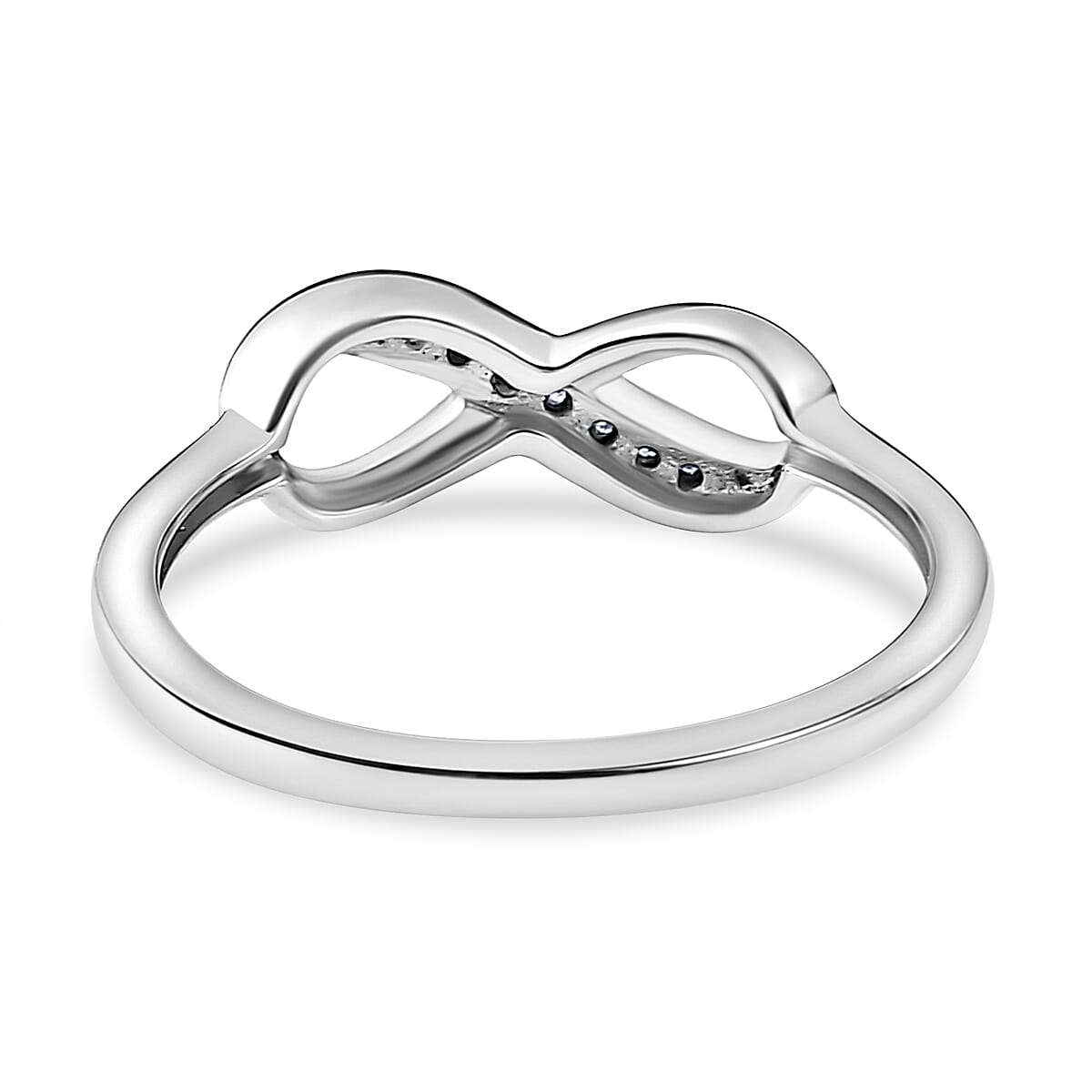 White Cubic Zirconia Infinity Promise Ring in Rhodium Overlay Sterling Silver 7639597 4