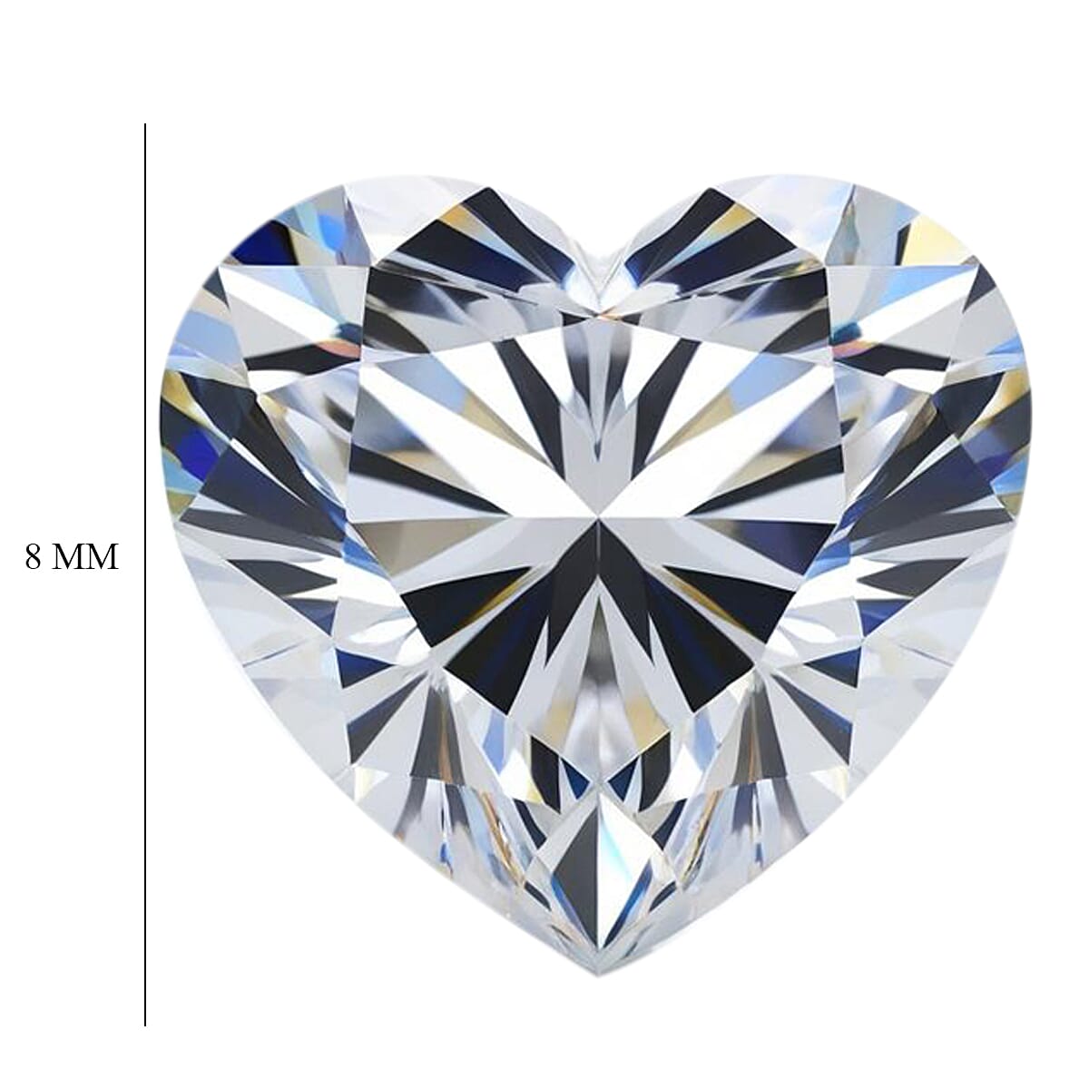 Set of 3 White Cubic Zirconia Loose Gemstones in Heart Shape 10.66 Ct. (8 mm) 8071346 4