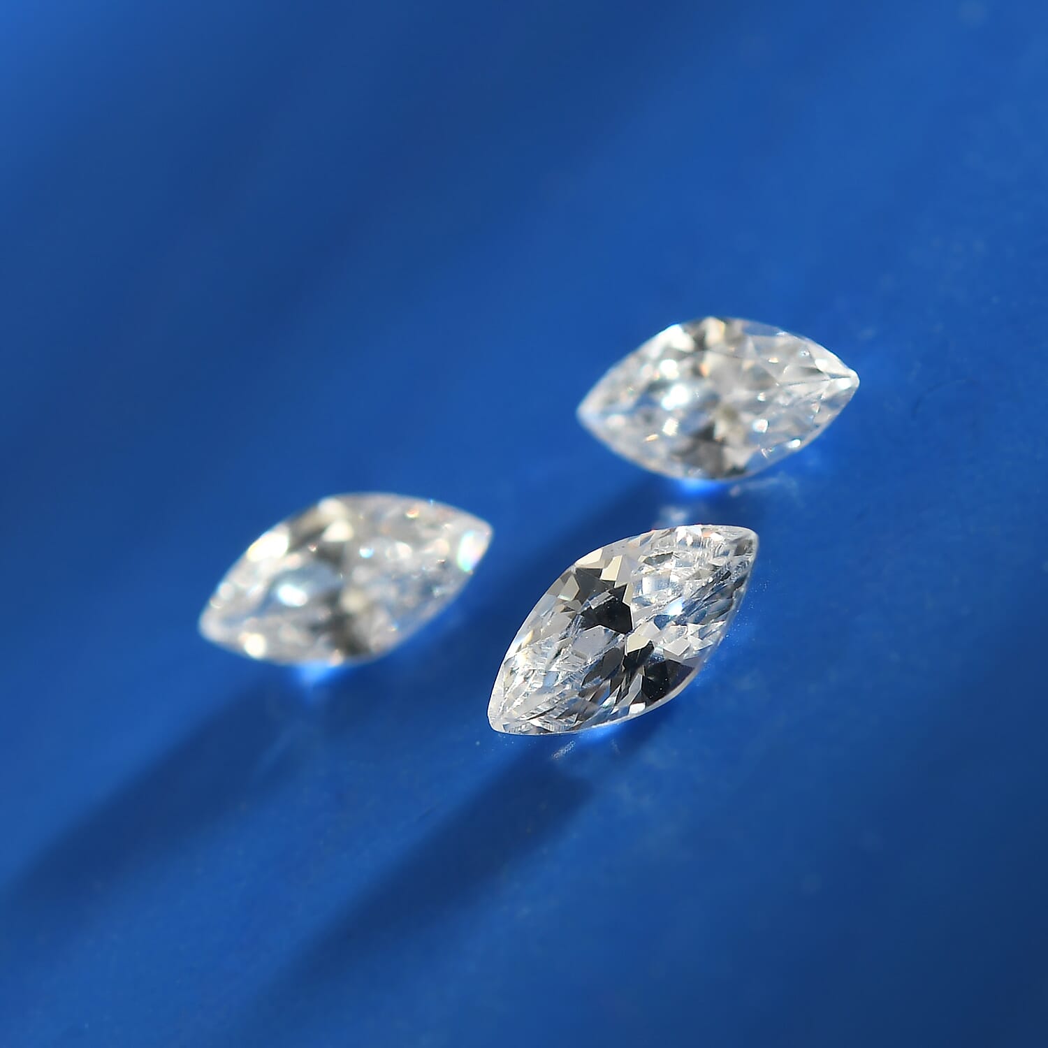 Set of 3 White Cubic Zirconia Loose Gemstones in Marquee Shape 0.62 Ct. (5x2.5 mm) 8071347 2