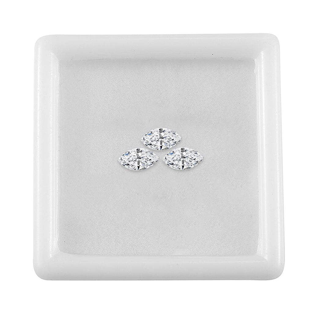 White Cubic Zirconia Marquee Gemstone 0.62 Ct. - 5x2.5 mm
