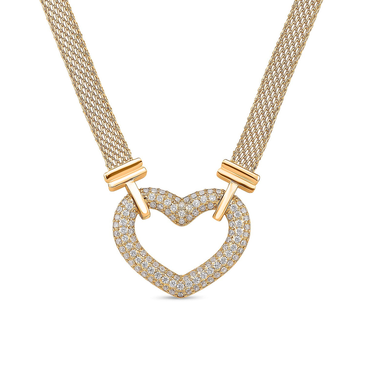 Designer Inspired- White Cubic Zirconia Necklace (Size - 20 - 2 Ext) 8164019 0
