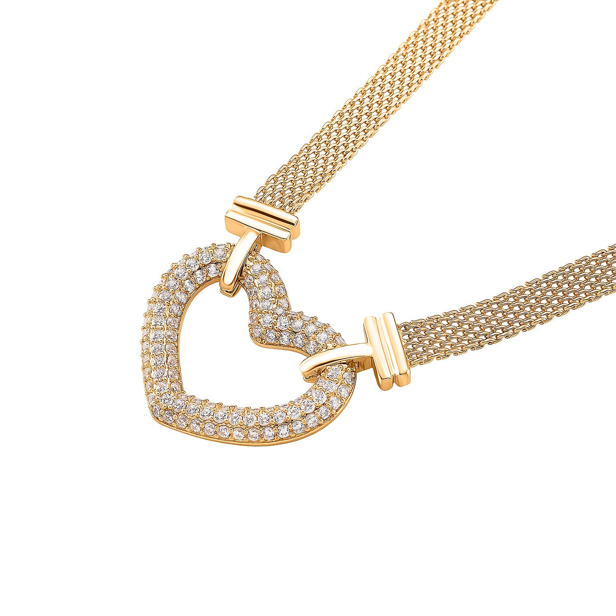 Designer Inspired- White Cubic Zirconia Necklace (Size - 20 - 2 Ext) 8164019 3