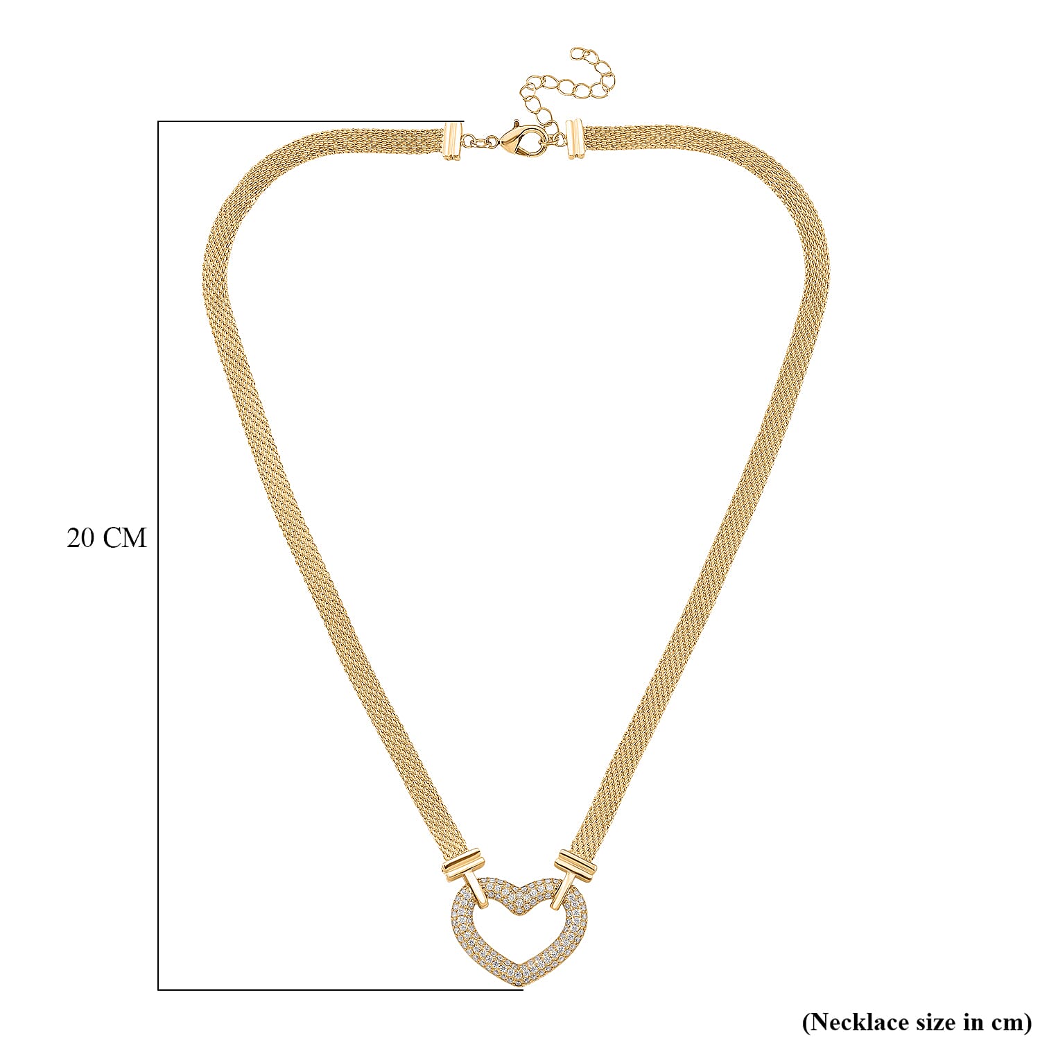 Designer Inspired- White Cubic Zirconia Necklace (Size - 20 - 2 Ext) 8164019 6