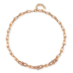 Designer Inspired  - White Cubic Zirconia Industrial Necklace (Size - 20)