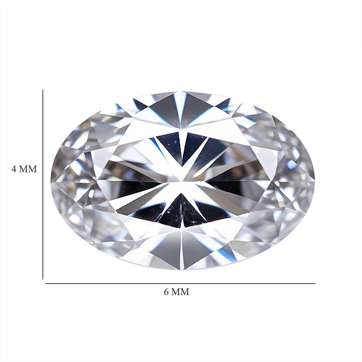 Set of 3 White Cubic Zirconia Loose Gemstones in Oval Shape  2.12 Ct. (6x4mm) 8071349 4