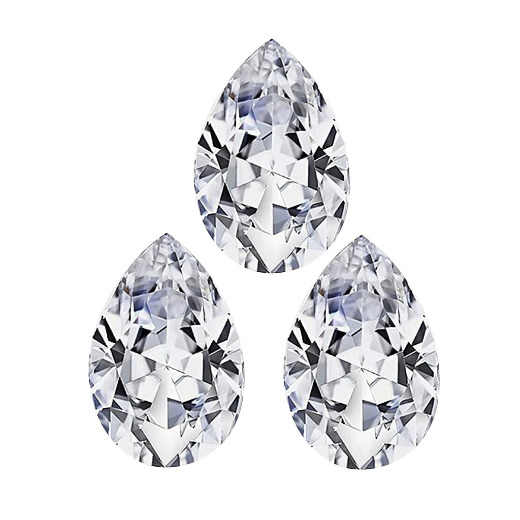 White Cubic Zirconia Pear Shape Gemstone 1.49 Ct. - 6x4 mm