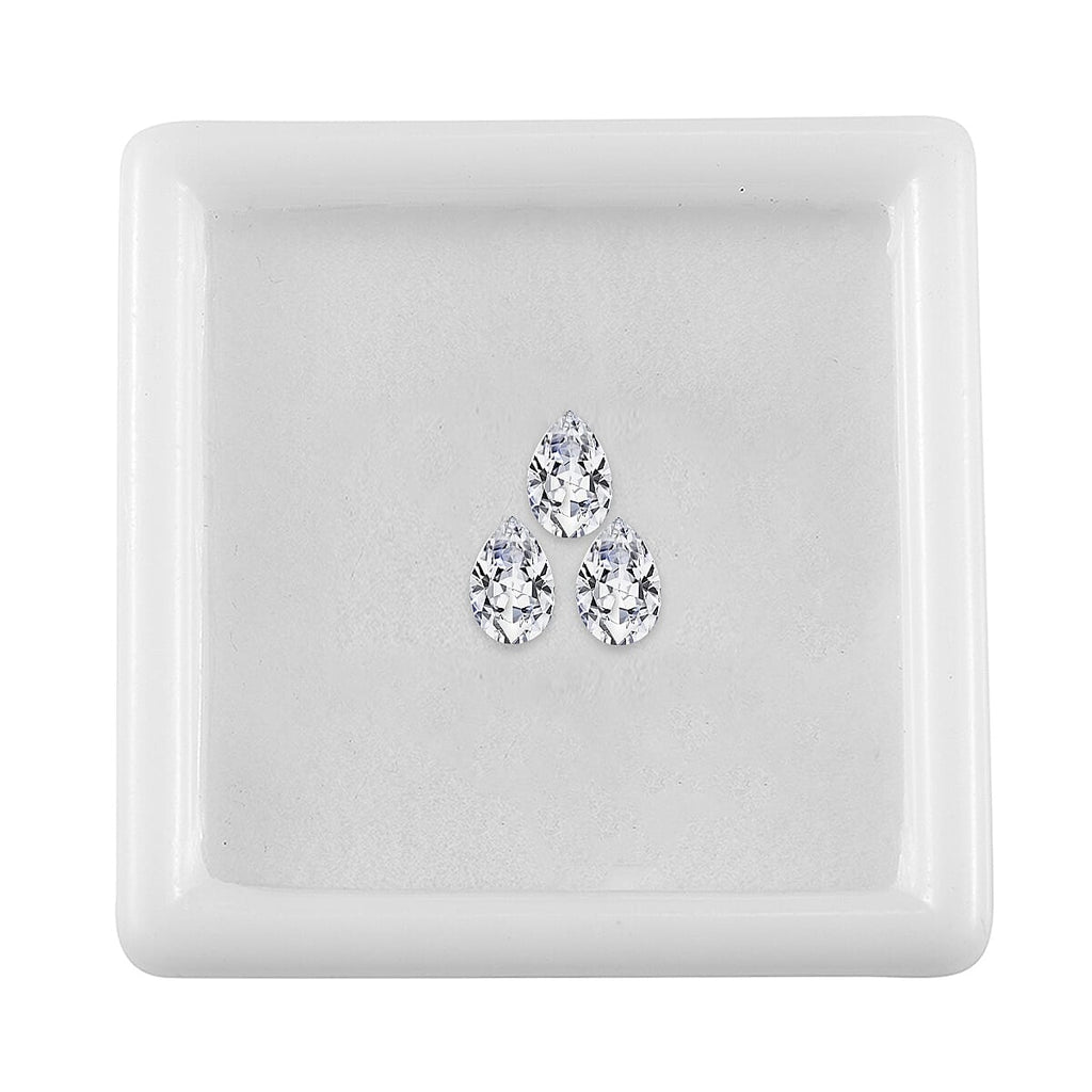 White Cubic Zirconia Pear Shape Gemstone 1.49 Ct. - 6x4 mm