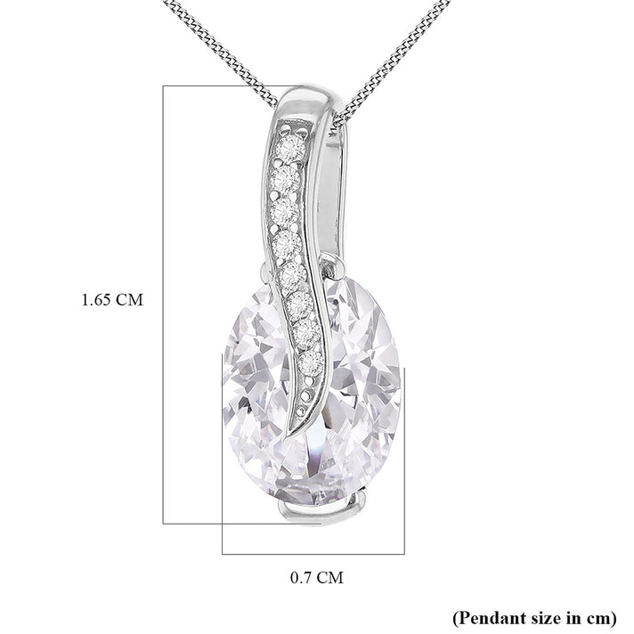Crossover Pendant in Sterling Silver White Cubic Zirconia 7754473 2