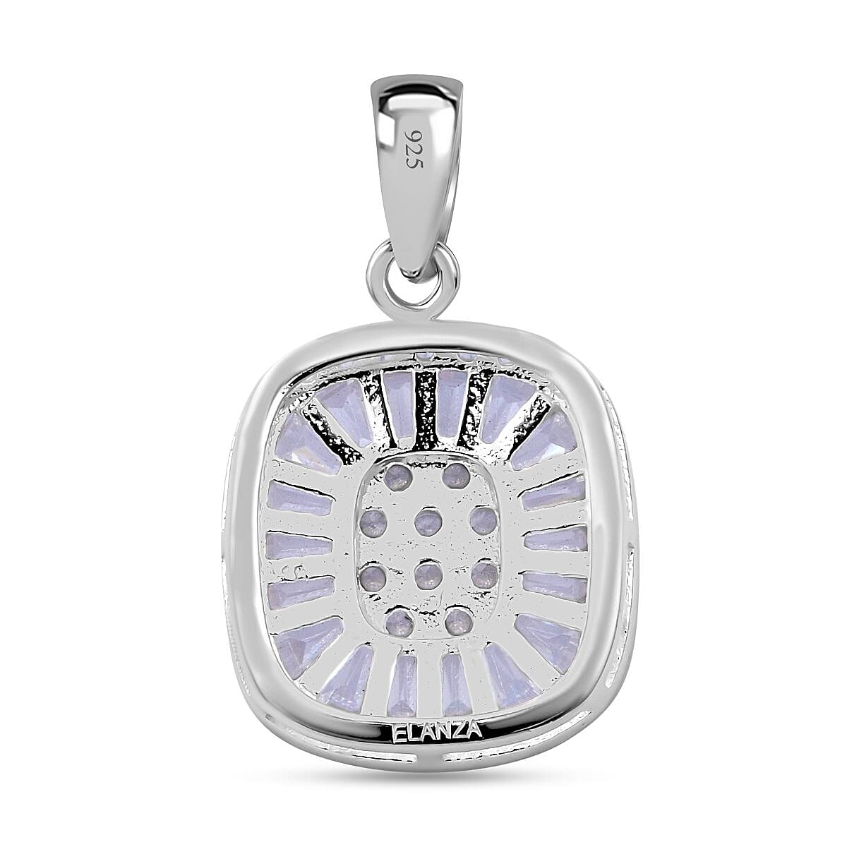 Cubic Zirconia Cluster Pendant in Rhodium Overlay Sterling Silver 7682244 5