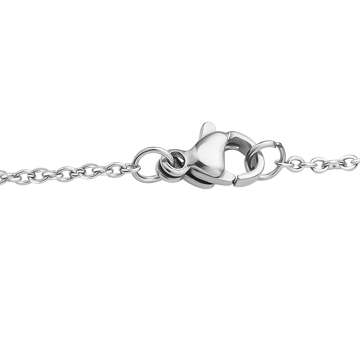 Zirconia Heart Pendant with Chain (Size 20) in Platinum Overlay Sterling Silver 4214117 5