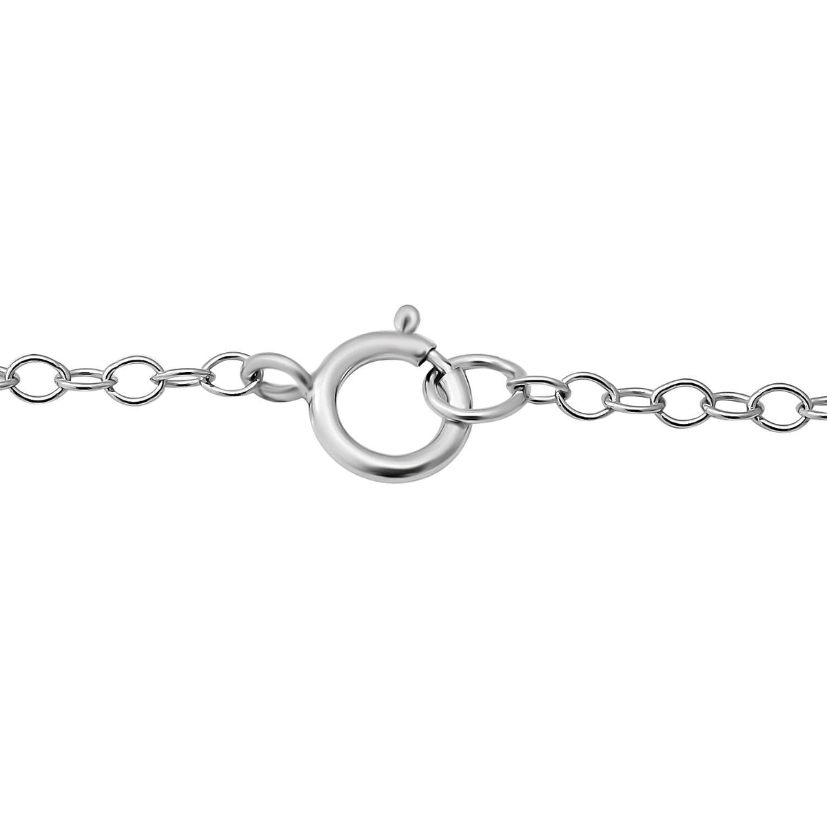 Lustro Stella - Cubic Zirconia Pendant with Chain (Size 20) in Rhodium Overlay Sterling Silver 4249597 6
