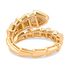 White Cubic Zirconia & Pink Cubic Zirconia Serpentine Ring (Adjustable)