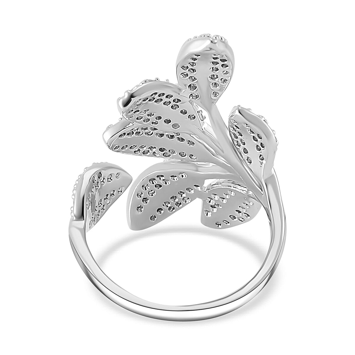 Designer Inspired - White Cubic Zirconia Adjustable Ring (Sizes L to N). 7833149 4