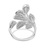 Designer Inspired - White Cubic Zirconia Adjustable Ring (Sizes R to T)