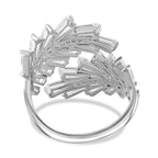 Designer Inspired - White Cubic Zirconia Adjustable Ring (Sizes R to T)