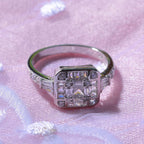 NY Closeout - Cubic Zirconia Ring in Rhodium Overlay Sterling Silver