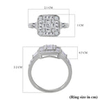 NY Closeout - Cubic Zirconia Ring in Rhodium Overlay Sterling Silver